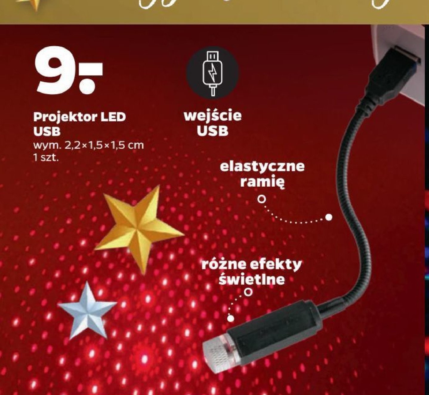 Projektor led usb promocja w Netto