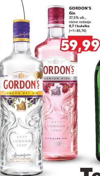 Gin Gordon's london dry gin promocja