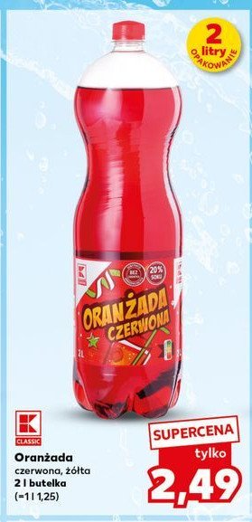 Oranżada czerwona K-classic promocja