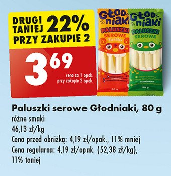 Paluszki serowe pomarańczowe Głodniaki promocja