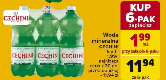 Woda gazowana Muszyna cechini promocja