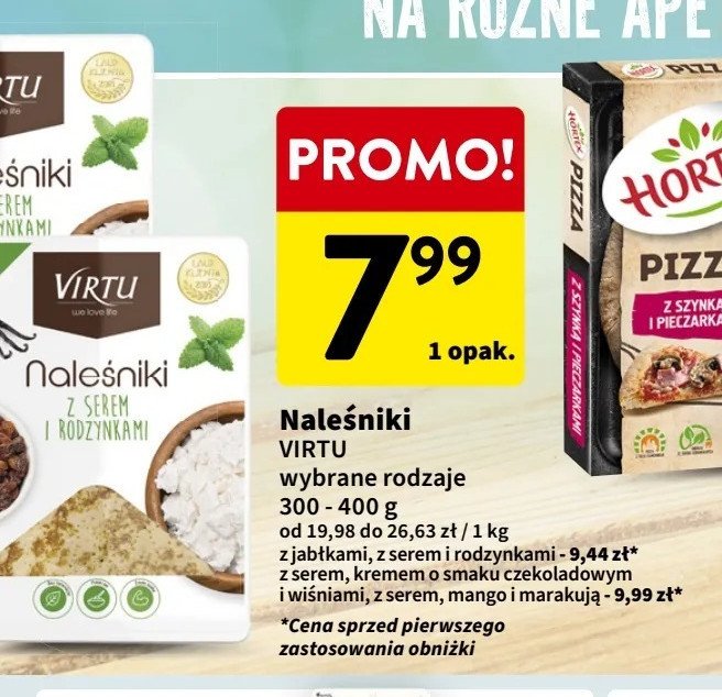 Naleśniki z nadzieniem o smaku czekoladowym Virtu promocja