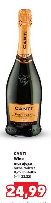 Wino białe półwytrawne CANTI PROSECCO FRIZZANTE promocja