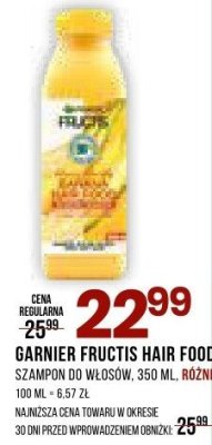 Szampon Garnier Fructis Hair Food do włosów, 350 ml, różne rodzaje promocja w Drogerie Natura