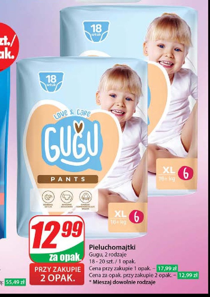 Pieluchomajtki xl 6 Gugu pants promocja