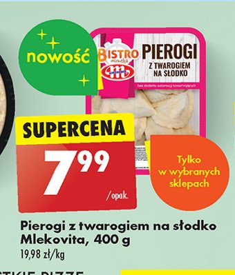 Pierogi z twarogiem na słodko MLEKOVITA BISTRO MINUTKA promocja