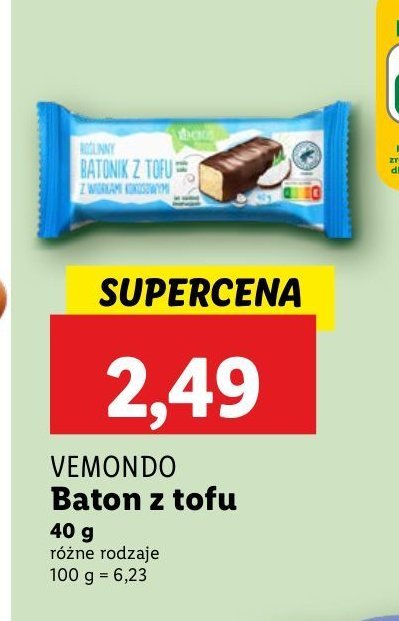 Baton z tofu Vemondo promocja w Lidl