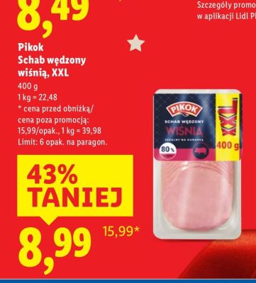 Schab wędzony wiśnią XXL promocja w Lidl