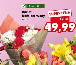 Bukiet biało - czerwony promocja