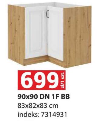 Szafka kuchenna 90x90 DN 1F BB promocja w Merkury Market