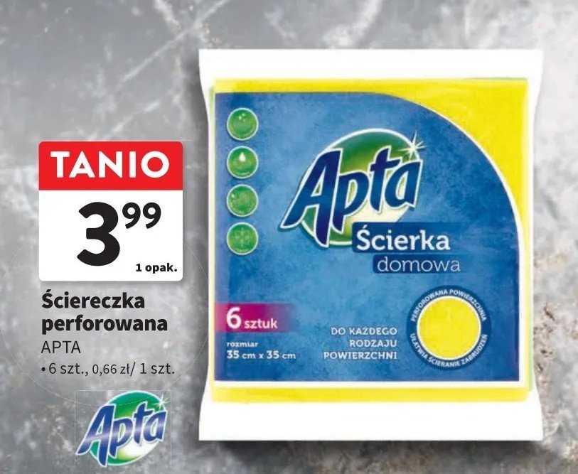 Ścierka domowa Apta promocja w Intermarche