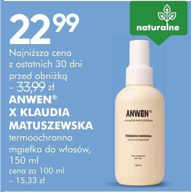 Anwen X Klaudia Matuszewska termoochronna mgiełka do włosów, 150 ml promocja w Super-Pharm