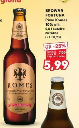 Piwo Komes poczwórny promocja w Supeco