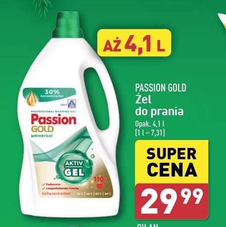 Żel do prania universal Passion gold promocja w Aldi