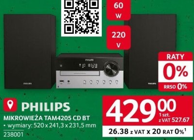 Mikrofalówka Philips TAM4205 CD BT promocja w Selgros