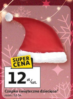 Czapka świąteczna dziecięca rozm. 52-54 promocja w Auchan