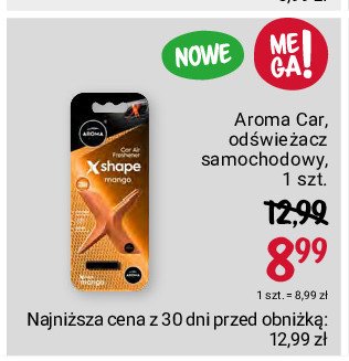 Zapach do samochodu mango Aroma car x shape promocja