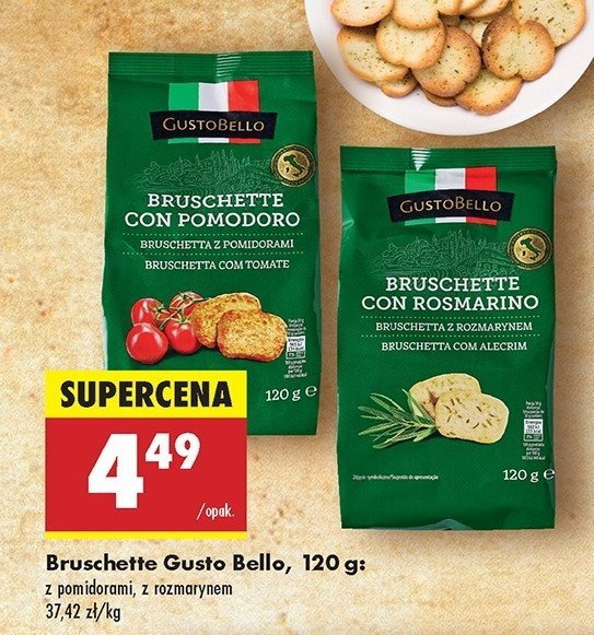 Bruschette z pomidorami Gustobello promocja w Biedronka