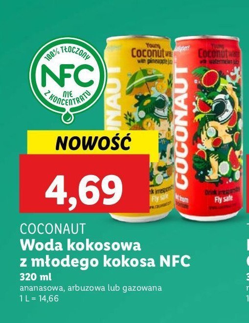 Woda kokosowa gazowana Coconaut promocja