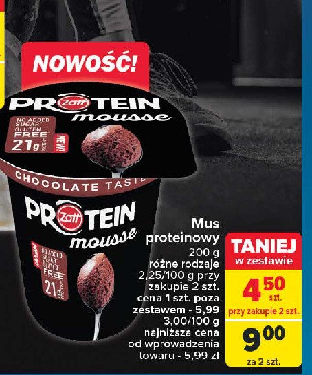 Mus czekoladowy Zott protein promocja