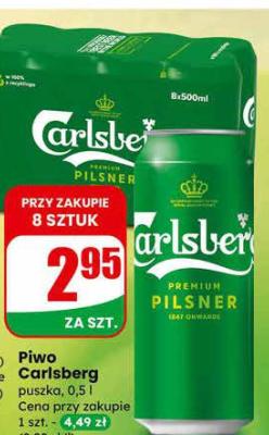 Piwo Carlsberg puszka promocja w Dino