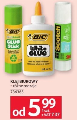 Klej biurowy BIC różne rodzaje promocja w Selgros