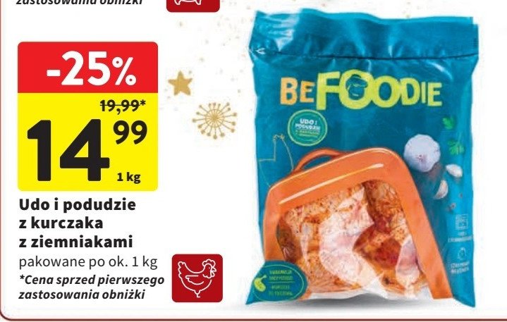 Udo i podudzie z kurczaka w marynacie z ziemniakami gotowanymi Be foodie promocja