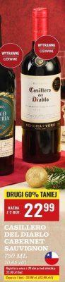 Wino czerwone CASILLERO DEL DIABLO CABERNET SAUVIGNON 750 ML promocja w Biedronka