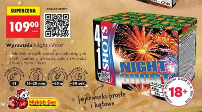 Fajerwerki Wyrzutnia Night Ghost promocja w Biedronka