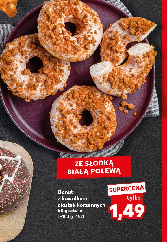 Donut z kawałkami ciastek korzennych promocja