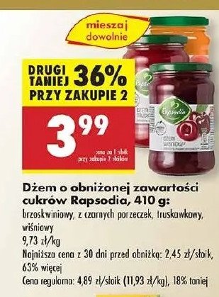 Dżem wiśniowy Rapsodia promocja