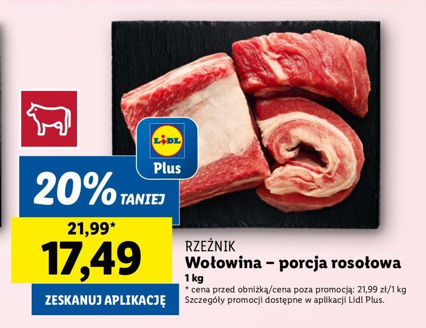 Wołowina - porcja rosołowa Rzeźnik codzienna dostawa promocja