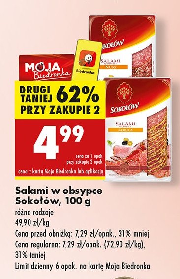 Salami z cebulą Sokołów promocja