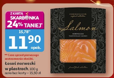 Łosoś norweski w plastrach promocja w Auchan
