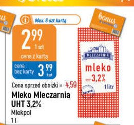 Mleko 3.2% Mlekpol mleczarnia promocja