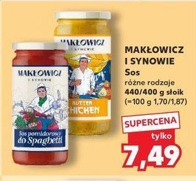 Sos butter chicken Makłowicz i synowie promocja