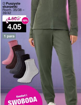 Puszyste skarpetki damskie Rozm. 35/38 – 39/42 promocja w Woolworth