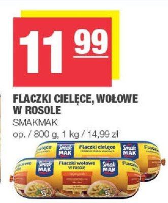 Flaczki cielęce, wołowe w rosole Smakmak promocja w SPAR