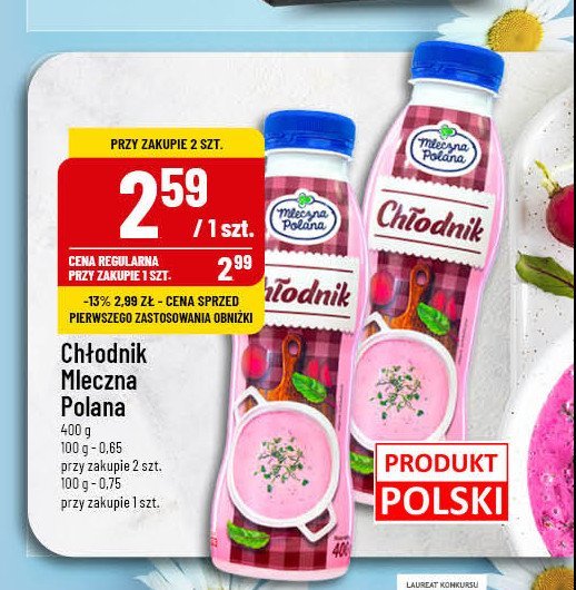 Chłodnik Mleczna polana promocja