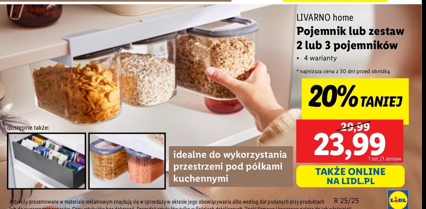 Pojemnik do przechowywania żywności 2 l LIVARNO HOME promocja w Lidl