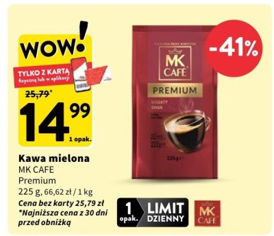 Kawa mielona Premium 225 g promocja w Intermarche