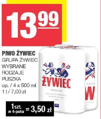 Piwo Żywiec białe z nutą maliny promocja w SPAR