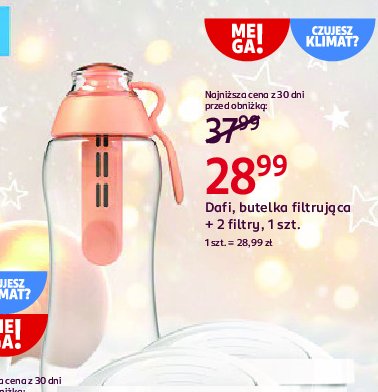 Butelka filtrująca wodę 700 ml + 2 filtry Dafi promocja w Rossmann