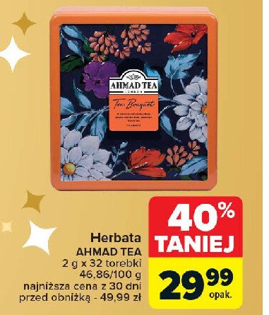 Zestaw herbat tea bouquet Ahmad tea london promocja w Carrefour