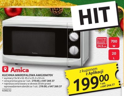 Kuchenka mikrofalowa Amica AMG20M70V promocja w Selgros