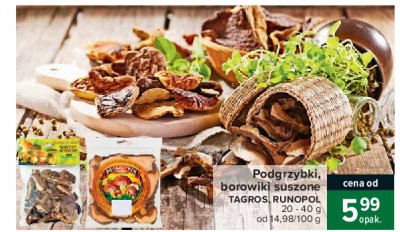 Podgrzybki suszone krajanka Tagros promocja
