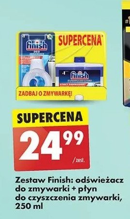 Zestaw odświeżacz do zmywarki + płyn do czyszczenia zmywarki 250 ml Finish professional promocja