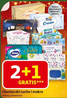 Chusteczki suche i mokre miksuj dowolnie promocja w Auchan