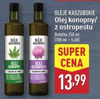 Olej z ostropestu Oleje kaszubskie promocja w Aldi