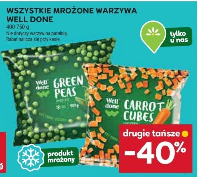 Wszystkie mrożone warzywa Well Done promocja w Stokrotka